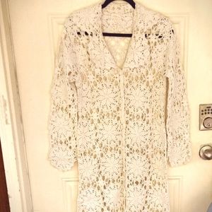 Crochet midi sweater